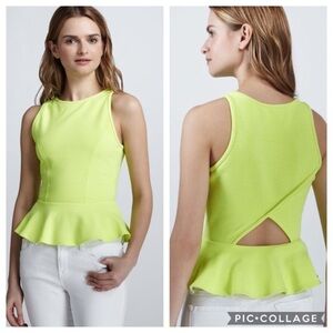 Dolce Vita Neon Ponte Peplum Top XS Women’s Sleeveless